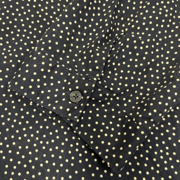 Woman Within Polka Dot V Neck Popover Navy Blue Blouse 3/4 Sleeve Size 1X 22 - Picture 7 of 14